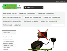 Tablet Screenshot of batteryeliminatorstore.com